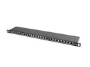 Lanberg | Patch panel 24 port 0.5U 19" CAT.5E FTP with cable organizer shielded | PPS5-0024-B