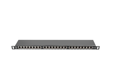 Lanberg | Patch panel 24 port 0.5U 19" CAT.5E FTP with cable organizer shielded | PPS5-0024-B - 0