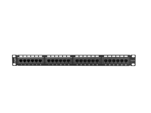 Panneau de brassage Lanberg 24 ports 1U Cat.5e UTP Noir PPU5-1024-B