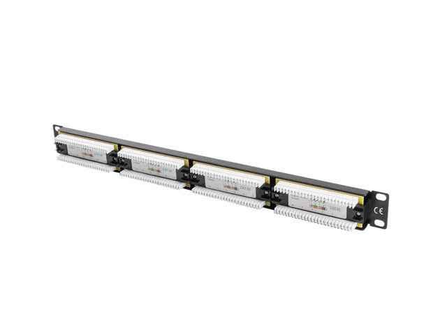 Panneau de brassage Lanberg 24 ports 1U Cat.5e UTP Noir PPU5-1024-B