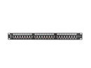 Patch Panel 24 Port 1U Kat.6 czarny ekranowany