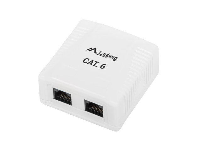 Lanberg ou6-0002-w boîte de sortie rj-45 blanc - 0