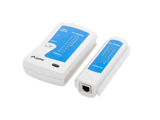 Testeur de câble réseau Lanberg NT-0401, testeur de câble UTP/STP, bleu, blanc