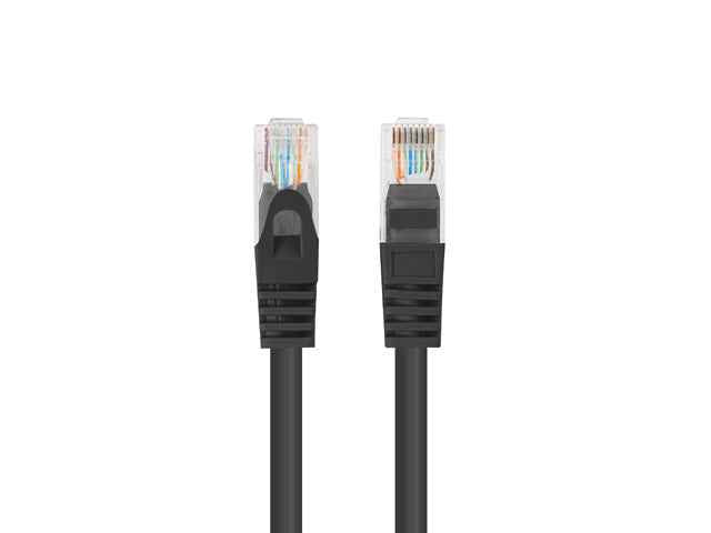 Patchcord kat.6 0.25M UTP czarny