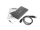 NATEC RHINO GO enclosure USB 3.0 for 2.5'' SATA HDD/SSD, black Aluminum