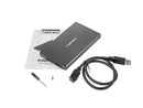 NATEC RHINO GO enclosure USB 3.0 for 2.5'' SATA HDD/SSD, black Aluminum
