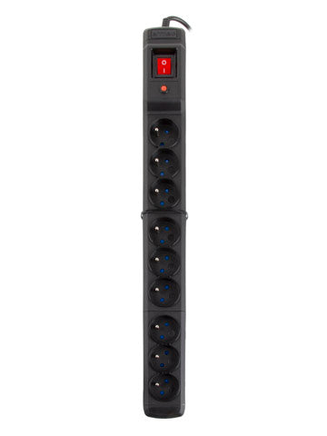 Multiprise parafoudre M9 1,5 m noire (9 prises)