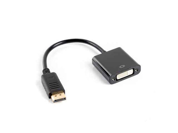 Lanberg AD-0007-BK video cable adapter 0.1 m DisplayPort DVI-D Black