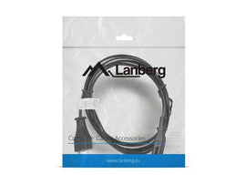 Lanberg CA-C7CA-10CC-0018-BK power cable Black 1.8 m C7 coupler CEE7/16