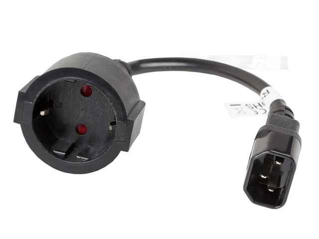 Câble d'alimentation Lanberg CA-C14E-10CC-0018-BK Coupleur C14 noir