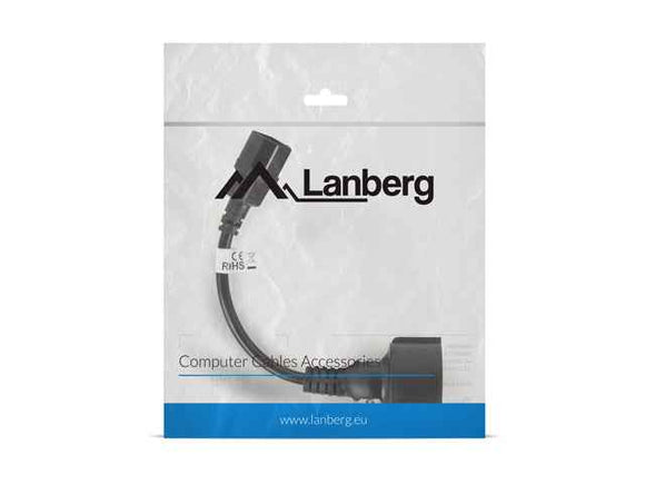 Câble d'alimentation Lanberg CA-C14E-10CC-0018-BK Coupleur C14 noir
