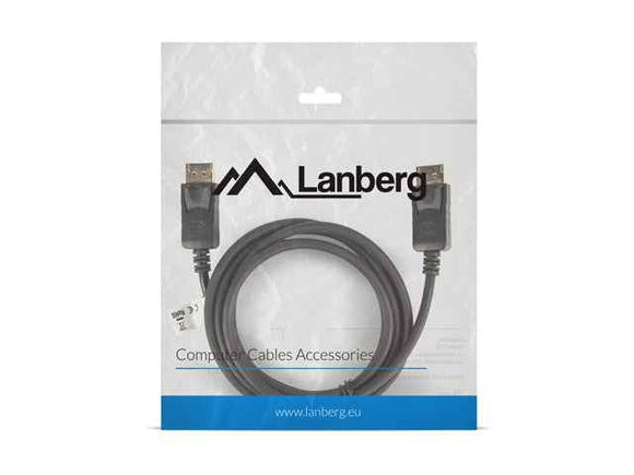 Lanberg | DisplayPort M/M Cable 19 PIN V1.2, 1.8 m | CA-DPDP-10CC-0018-BK