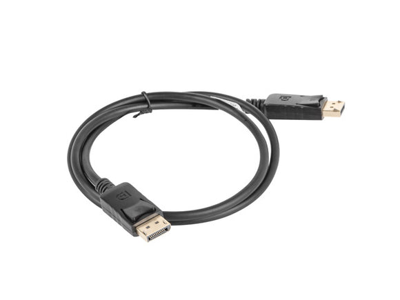 Lanberg DisplayPort Cable 19 Pin V1.2 4K, 1M | CA-DPDP-10CC-0010-BK | DisplayPort to DisplayPort