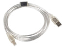 Lanberg CA-USBA-12CC-0018-TR USB cable USB 2.0 1.8 m USB B Transparent