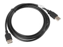 Lanberg USB-A 2.0 Cable 1.8 m | CA-USBE-10CC-0018-BK | USB Type-A to USB Type-A