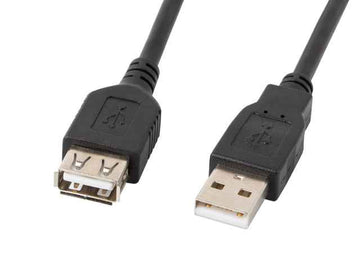 Lanberg Lanberg USB-A 2.0 Cable, 5 m | CA-USBE-10CC-0050-BK | USB Type-A to USB Type-A