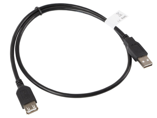 Câble USB Lanberg CA-USBE-10CC-0007-BK USB 2.0 0,7 m USB A Noir