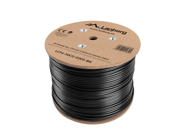 Lanberg LCF6-30CU-0305-BK networking cable Black 305 m Cat.6 outdoor