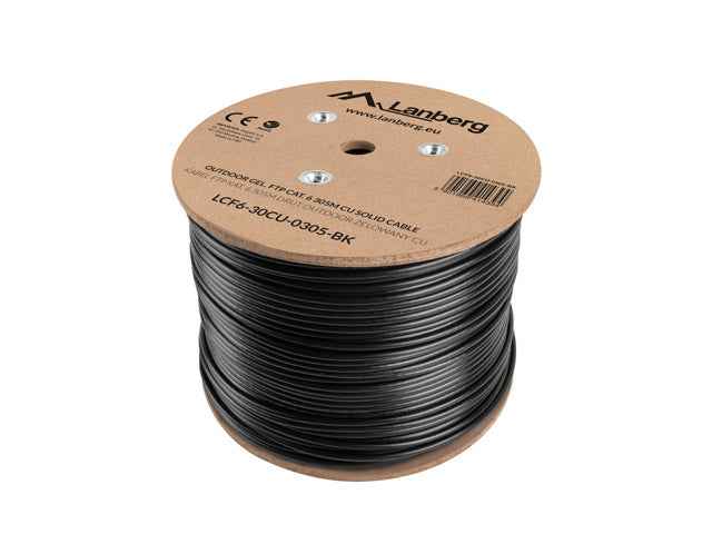 Câble réseau Lanberg LCF6-30CU-0305-BK Noir 305 m Cat.6 extérieur