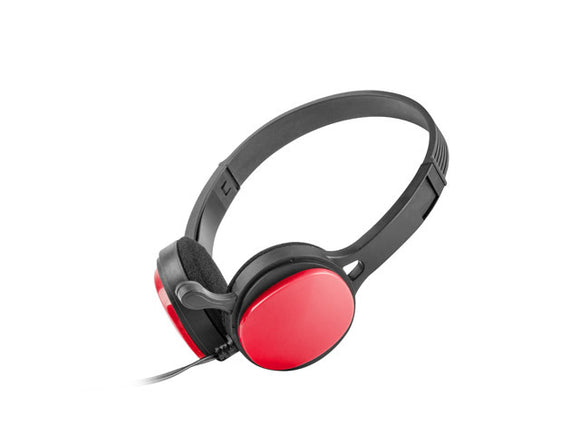 Casque supra-auriculaire USL-1222 avec microphone rouge