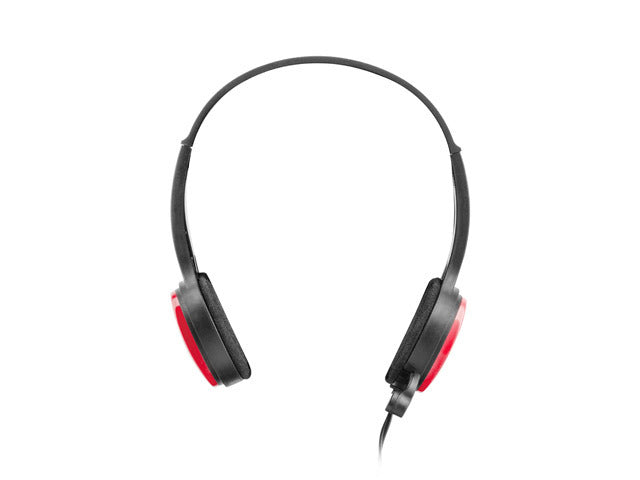 Casque supra-auriculaire usl-1222 avec microphone rouge
