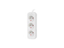 Lanberg Cable Power Strip, 3X French Outlets Quality-Grade Copper, 1.5 m | PS0-03E-0150-W-3