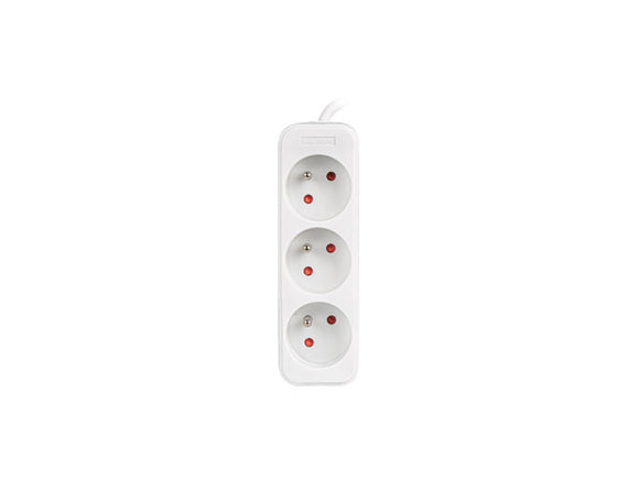 Lanberg Cable Power Strip, 3X French Outlets Quality-Grade Copper, 1.5 m | PS0-03E-0150-W