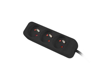 Lanberg Cable Power Strip, 3X French Outlets Quality-Grade Copper, 1.5 m | PS0-03E-0150-BK