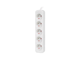 Lanberg Cable Power Strip, 5X French Outlets Quality-Grade Copper, 1.5 m | PS0-05E-0150-W - 0