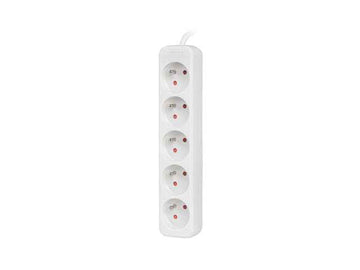 Lanberg Cable Power Strip, 5X French Outlets Quality-Grade Copper, 1.5 m | PS0-05E-0150-W