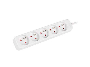 Lanberg Cable Power Strip, 5X French Outlets Quality-Grade Copper, 1.5 m | PS0-05E-0150-W