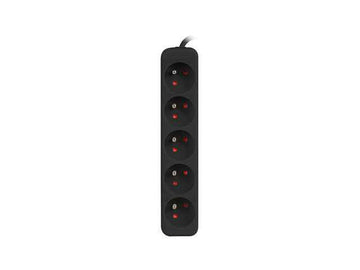 Lanberg Cable Power Strip, 5X French Outlets Quality-Grade Copper, 1.5 m | PS0-05E-0150-BK