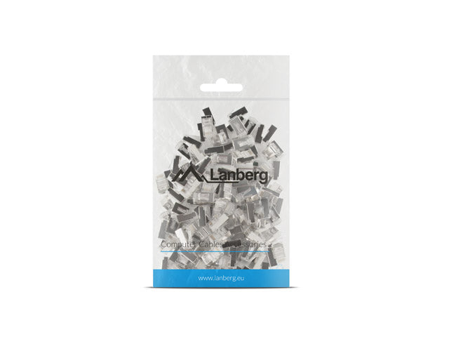 Connecteur de fil Lanberg PLS-5000 RJ-45 en acier inoxydable, transparent