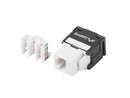 Module Keystone prise sans outil RJ45 - LSA UTP cat.6a 180 degrés pour boîtier de montage