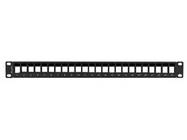 Patch panel pusty 24 porty 1U 19 cali czarny do modułów keystone