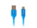 Lanberg USB Micro to USB-A 2.0 Cable Blue Premium QC 3.0, 1 m | CA-USBM-20CU-0010-BL | USB Micro to USB Type-A