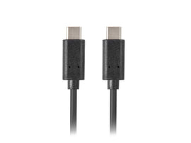 Lanberg CA-CMCM-10CU-0010-BK kabel USB 2.0 1m USB-C M/M  Black
