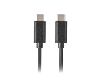 Lanberg CA-CMCM-10CU-0010-BK kabel USB 2.0 1m USB-C M/M  Black