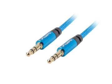 Cablu minijack 3,5 mm M/M 3 pini 3 m blu