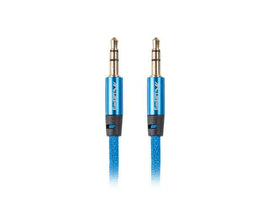 Cablu minijack 3,5 mm M/M 3 pini 3 m blu