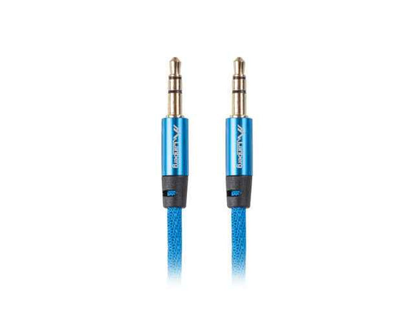 Cablu minijack 3,5 mm M/M 3 pini 3 m blu
