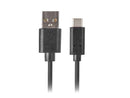 Lanberg USB Type-C to USB Type-A 2.0 Cable Black QC 3.0, 1 m | CA-USBO-20CU-0010-BK | USB Type-C to USB Type-A
