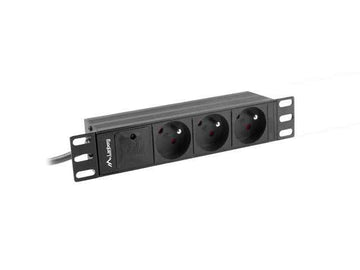 Lanberg Power Distribution Unit (PDU) 10" 1U 16A 2m 3x French Outlets | PDU-03E-0200-BK