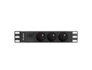 Lanberg Power Distribution Unit (PDU) 10" 1U 16A 2m 3x French Outlets | PDU-03E-0200-BK