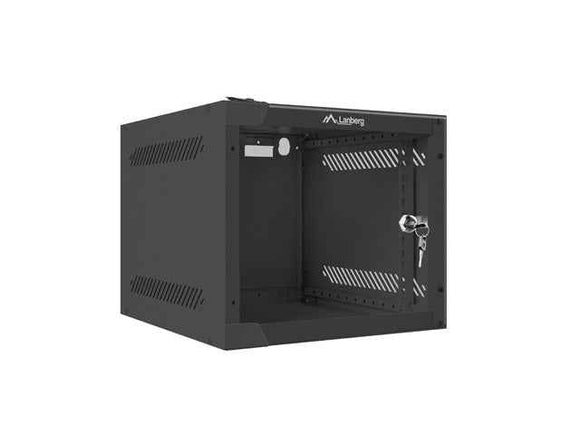 Lanberg | Rack cabinet 10" wall-mount 4U/280x310 (flat pack) with glass door | WF10-2304-10B | Black