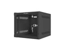 Lanberg | Rack cabinet 10" wall-mount 4U/280x310 (flat pack) with glass door | WF10-2304-10B | Black