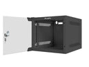 Lanberg | Rack cabinet 10" wall-mount 4U/280x310 (flat pack) with glass door | WF10-2304-10B | Black