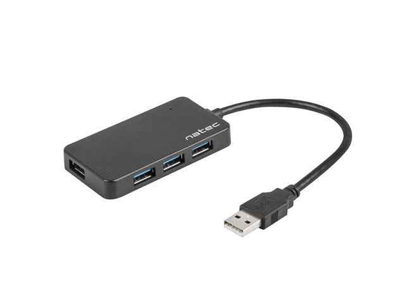 NATEC Hub USB 3.0 Moth (4 ports, black)