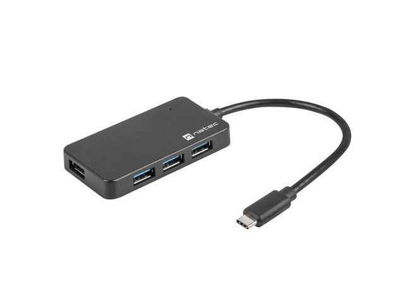 Hub USB 4 ports Silkworm USB 3.0 Noir USB-C
