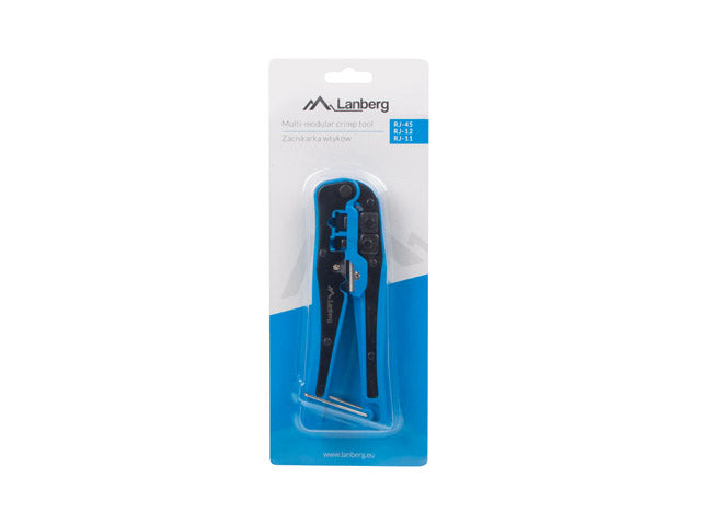 Pince à sertir lanberg nt-0202 outil de sertissage noir bleu